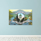 Toile Salutations de l'état Pine Tree, Pittoresque (Insitu (Plancher de Bois))