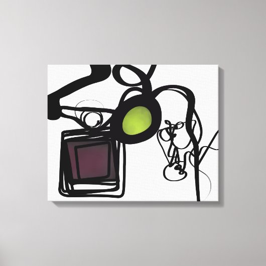 Toile Salutations de Philydion : Abstrait noir & blanc (Recto)