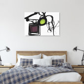 Toile Salutations de Philydion : Abstrait noir et blanc (Insitu(Chambre))