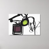 Toile Salutations de Philydion : Abstrait noir et blanc (Recto)