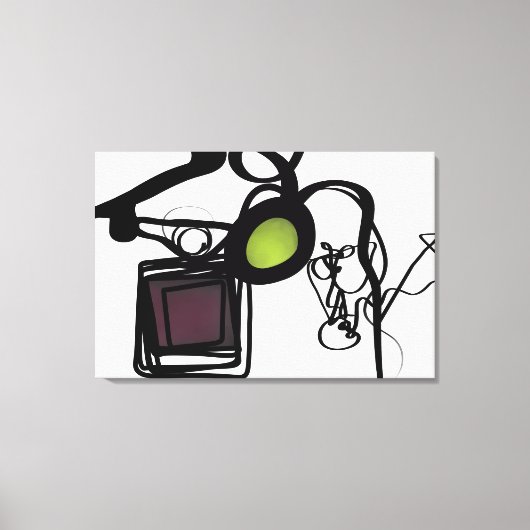 Toile Salutations de Philydion : Abstrait noir et blanc (Recto)