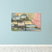 Toile Salutations Du Maryland Occidental (Carte Détaillé (Insitu (Plancher de Bois))