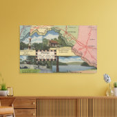 Toile Salutations Du Maryland Occidental (Carte Détaillé (Insitu(Salon))