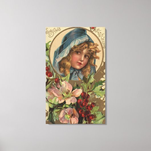 Toile Salutations saisonnièresFille dans un trou (Recto)