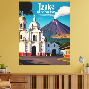 Toile Salvador Izalco Travel Vintage Retro