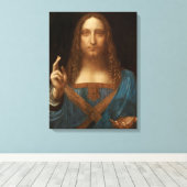 Toile Salvator Mundi (par Leonardo da Vinci) (Insitu (Plancher de Bois))