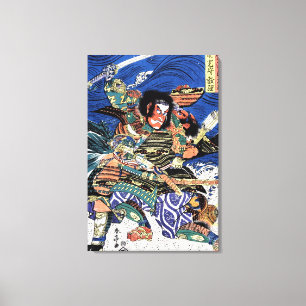 Toile samouraï, guerrier cool oriental