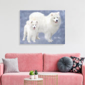 Toile Samoyed Art Emballée 24X18" (Insitu(Salon))