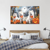 Toile Samoyed Halloween Épouvantable (Insitu(Chambre))