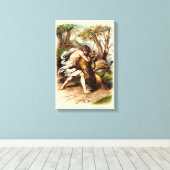 Toile Samson Et Le Lion (Insitu (Plancher de Bois))