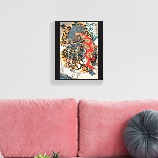 Toile Samurai Combattre un tigre, Kuniyoshi, Ukiyo-e (Insitu(Salon))