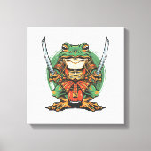 Toile  Samurai frog warrior Stretched Canvas Print (Recto)
