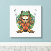 Toile  Samurai frog warrior Stretched Canvas Print (Insitu (Plancher de Bois))