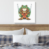 Toile  Samurai frog warrior Stretched Canvas Print (Insitu(Chambre))