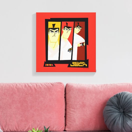 Toile Samurai Jack Caractère Tri-Panel Futuristic Frame (Insitu(Salon))