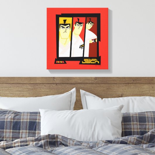 Toile Samurai Jack Caractère Tri-Panel Futuristic Frame (Insitu(Chambre))