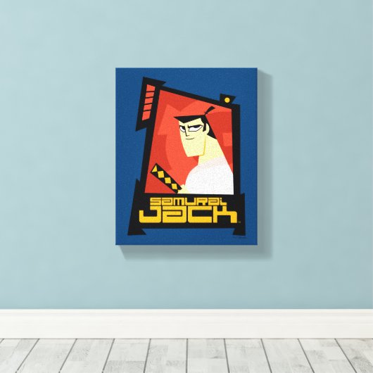 Toile Samurai Jack Souriant Futuristic Frame Graphic (Insitu (Plancher de Bois))