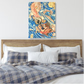 Toile Samurai japonais combattant la salamandre (Insitu(Chambre))