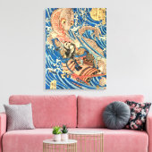 Toile Samurai japonais combattant la salamandre (Insitu(Salon))