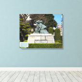 Toile Samurai Kamakura Gongoro Kagemasa Kabuki Statue (Insitu (Plancher de Bois))