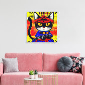 Toile Samurai Kitty #2 (Insitu(Salon))