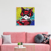 Toile Samurai Kitty #4 (Insitu(Salon))
