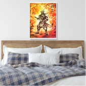Toile Samurai Warrior ; Art Japonais Traditionnel (Insitu(Chambre))