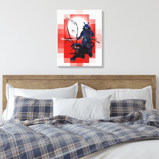Toile Samurai Warrior avec panthère noire ! (Insitu(Chambre))