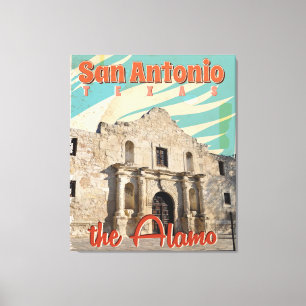 Toile San Antonio, Texas, Affiche de voyage de l'Alamo