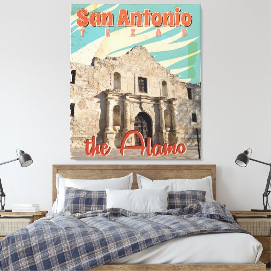 Toile San Antonio, Texas, L'affiche Alamo Travel (Insitu(Chambre))