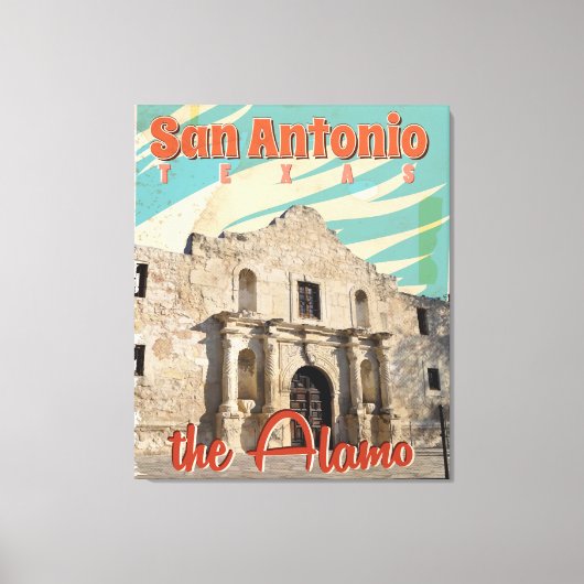 Toile San Antonio, Texas, L'affiche Alamo Travel (Recto)
