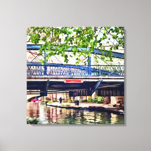 Toile San Antonio TX - Pont sur Paseo Del Rio