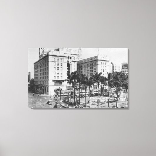 Toile San Diego, CA City Vue de US Grant Hotel (Recto)