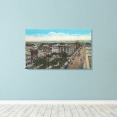 Toile San Diego, CA - Oiseaux Vue du centre-ville (Insitu (Plancher de Bois))