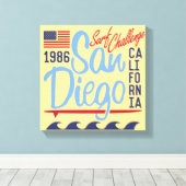 Toile San Diego Surf Challenge 1986 (Insitu (Plancher de Bois))