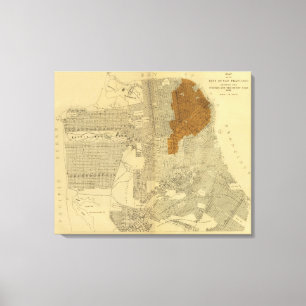 Toile San Francisco a brûlé le secteur, 1906