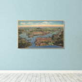Toile San Francisco, CAAerial View from West (Insitu (Plancher de Bois))