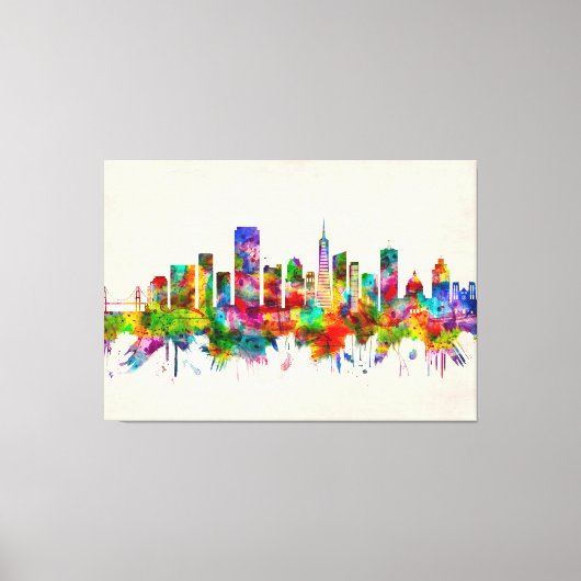 Toile San Francisco California Skyline (Recto)