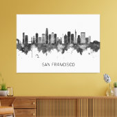 Toile San Francisco California Skyline BW (Insitu(Salon))