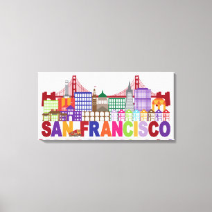 Toile San Francisco, Californie   Design de typographie