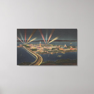 Toile San Francisco, île de CATreasure à l'expo