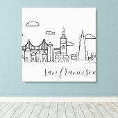 Toile San Francisco Skyline (Insitu (Plancher de Bois))