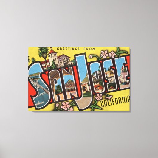 Toile San Jose, CalifornieGrandes lettres Scènes 2 (Recto)