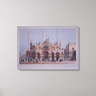 Toile San Marco, Venise, gravée par Brizeghel (litho)