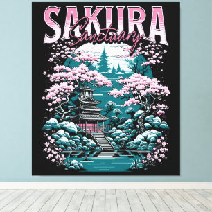 Toile Sanctuaire Sakura Jardin Japonais