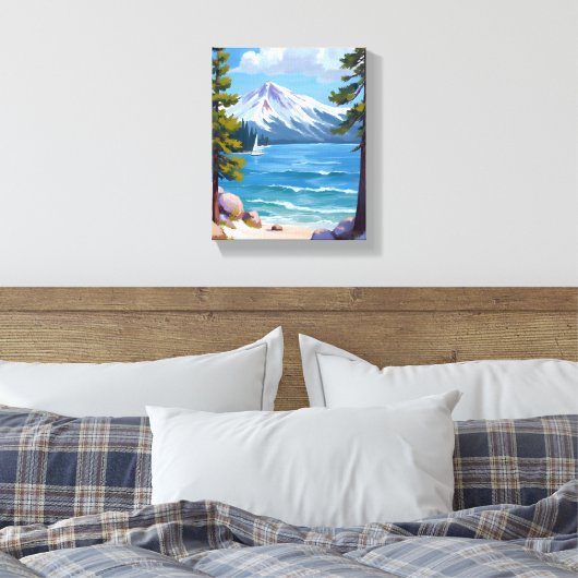 Toile Sand Harbour Beach Lac Tahoe Peinture (Insitu(Chambre))