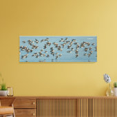 Toile Sanderlings prend l'avion dans le ciel d'hiver (Insitu(Salon))