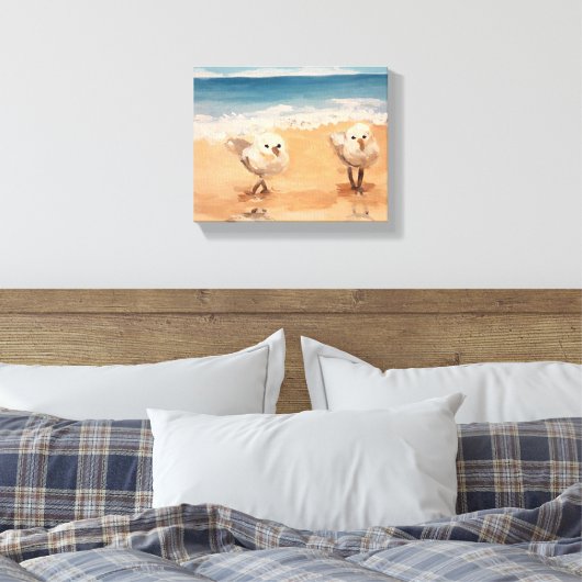 Toile Sandpipers by the Sea Shore Canvas Imprimer (Insitu(Chambre))