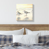 Toile Sandpipers sur la plage (Insitu(Chambre))