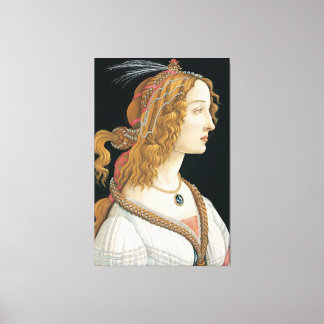 Toile Sandro Botticelli - Portrait idéalisé d'une dame